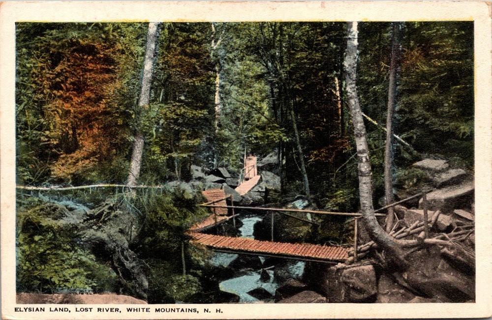 Elysian Land Lost River White Mountains NH Vintage Postcard