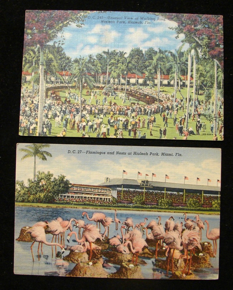 2 Vintage Linen Postcards 