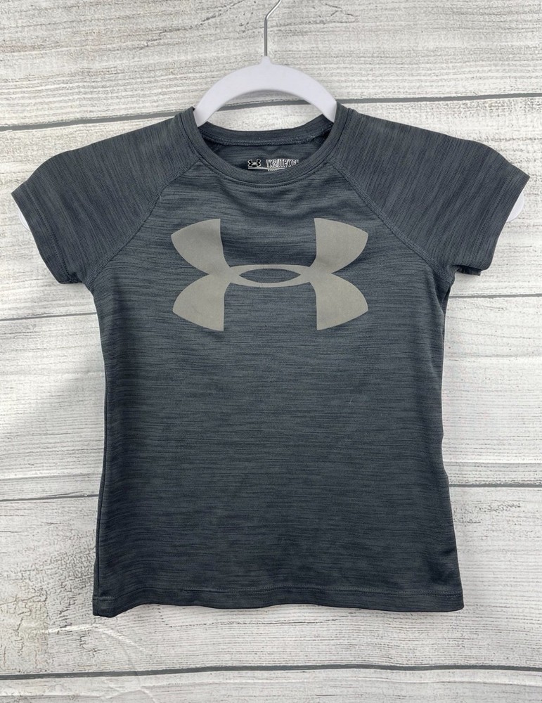 Under Armour Girl’s Gray HeatGear Loose Shirt Short Sleeve YXS 7