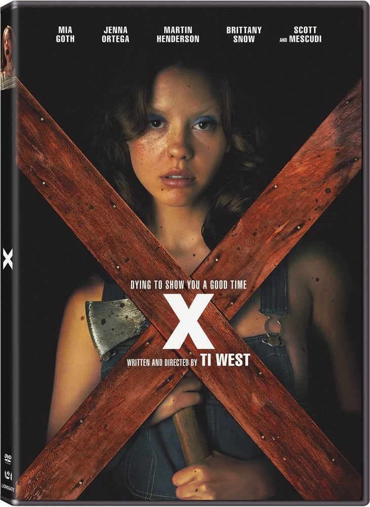 X (DVD) Martin Henderson Jenna Ortega Mia Goth Brittany Snow Scott Mescudi