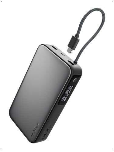 Portable Charger 20000mAh with Built in Charging Cables, 100W USB C Power Ban...