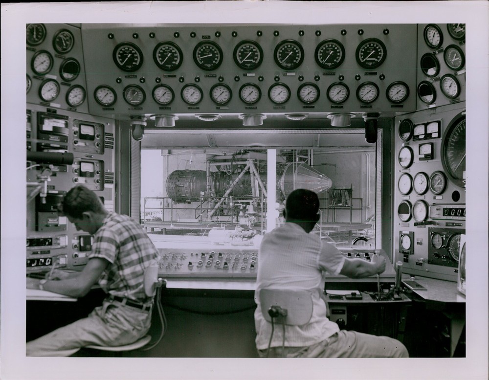 LG850 1960 Foto Original PRATT WHITNEY AEROPUERTO Rentschler Campo Subterráneo