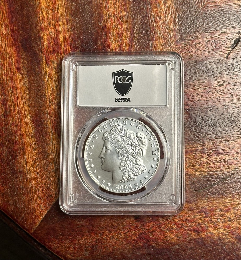 2024 Morgan Silver Dollar $1 PCGS MS70 - Silver Label, Rare Ultra Breaks Release