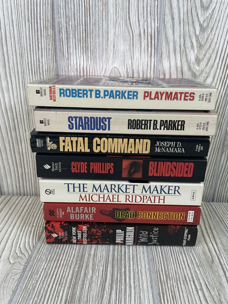 Crime Thriller Suspense Books Mixed Lot of 7 Paperback Mystery Detective