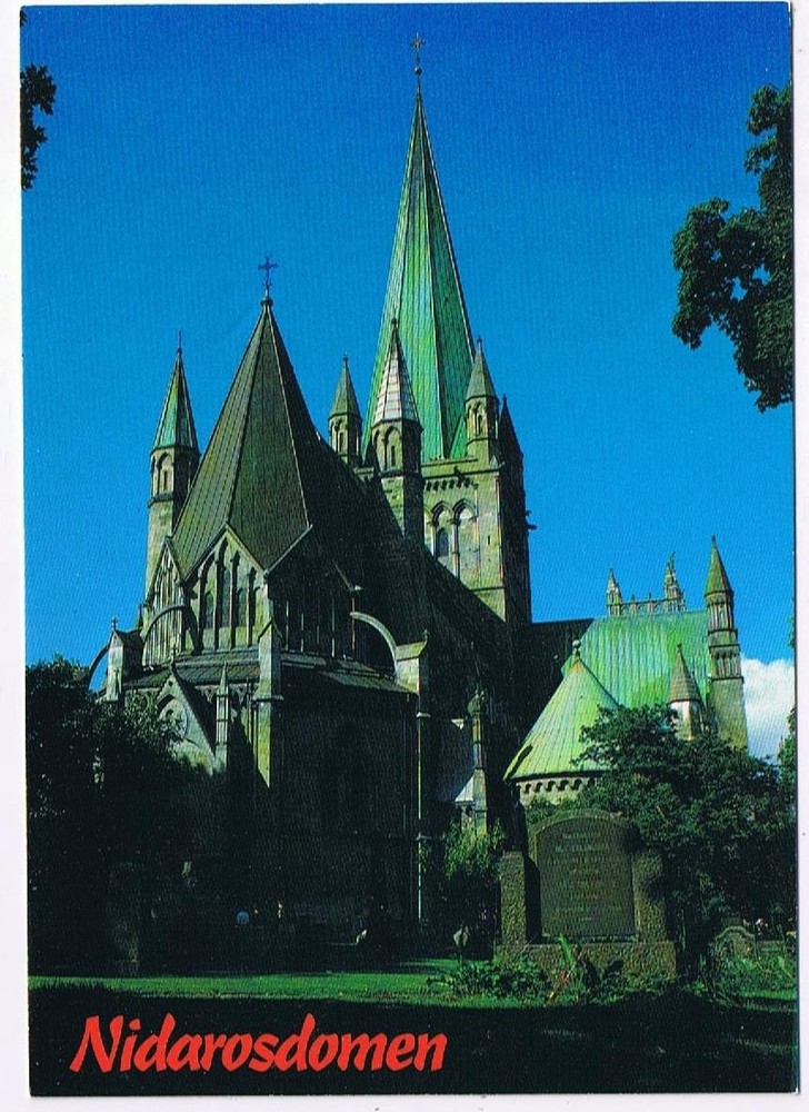Norway Postcard Trondheim Nidarosdomem Church