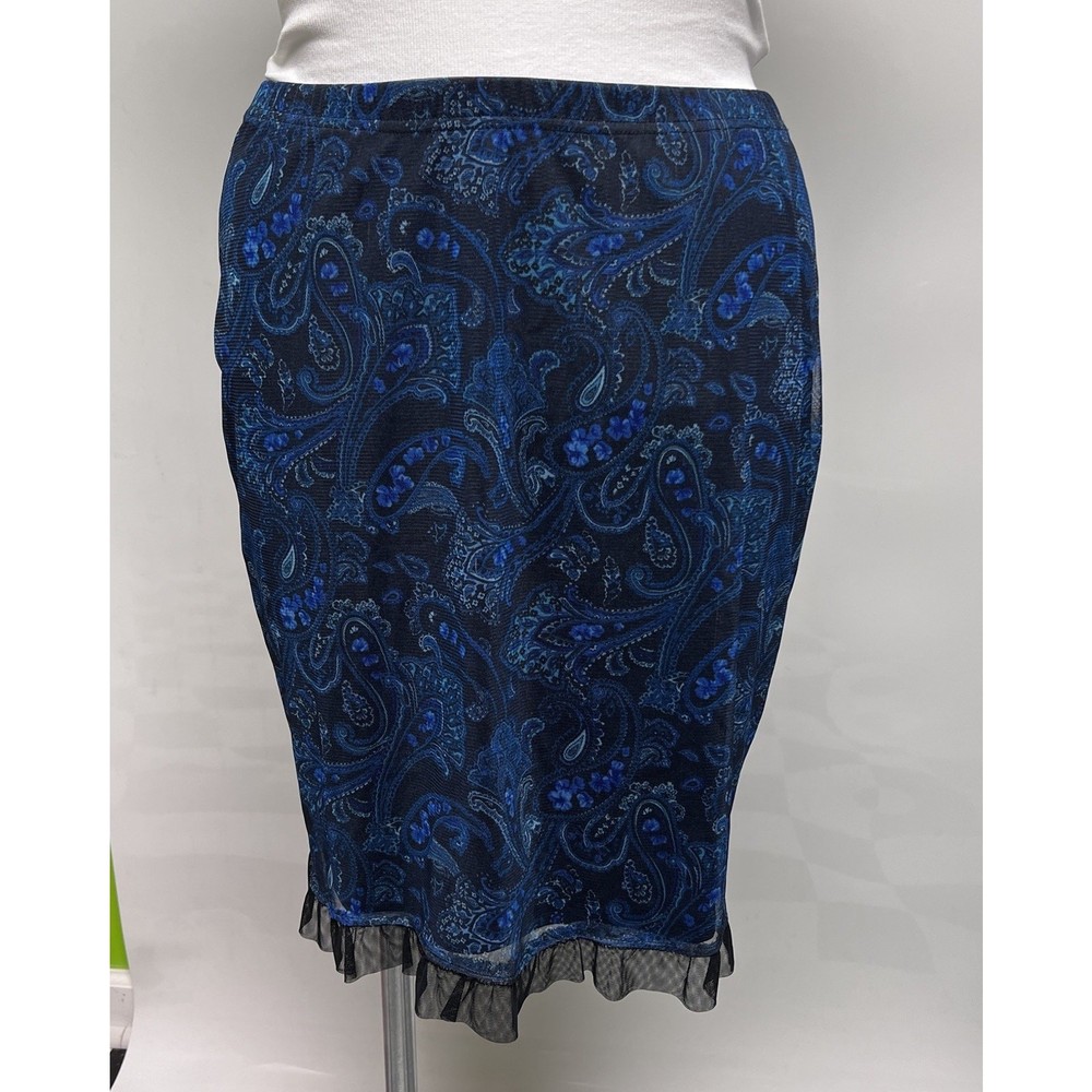 VTG 90s Mesh Skirt Womens Sz 14 16 Fairy Grunge Y2K Whimsigoth Gothic Festival