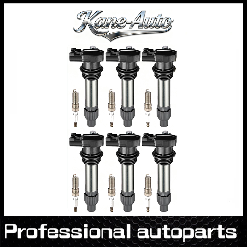 6 Ignition Coil Pack UF569 and Spark Plug For 2010-2015 Chevrolet Camaro 3.6L V6