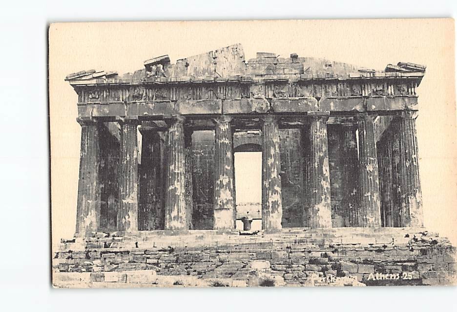 Postcard Parthenon in Athens Greece