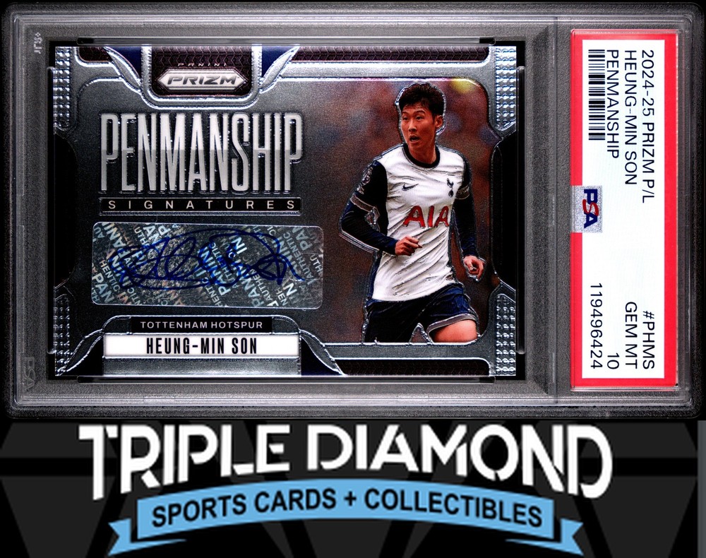 2024-25 Panini Prizm EPL Heung-Min Son Penmanship Auto PSA 10 LS531