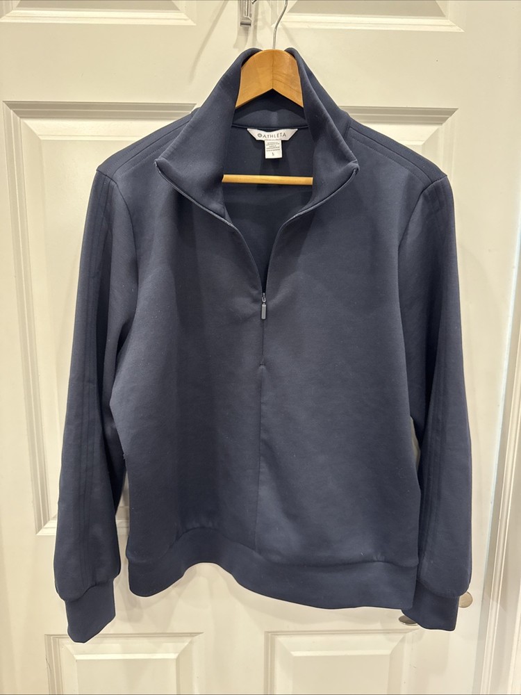 Athleta Seasoft 1/4 Zip Sweatshirt Navy Size Large