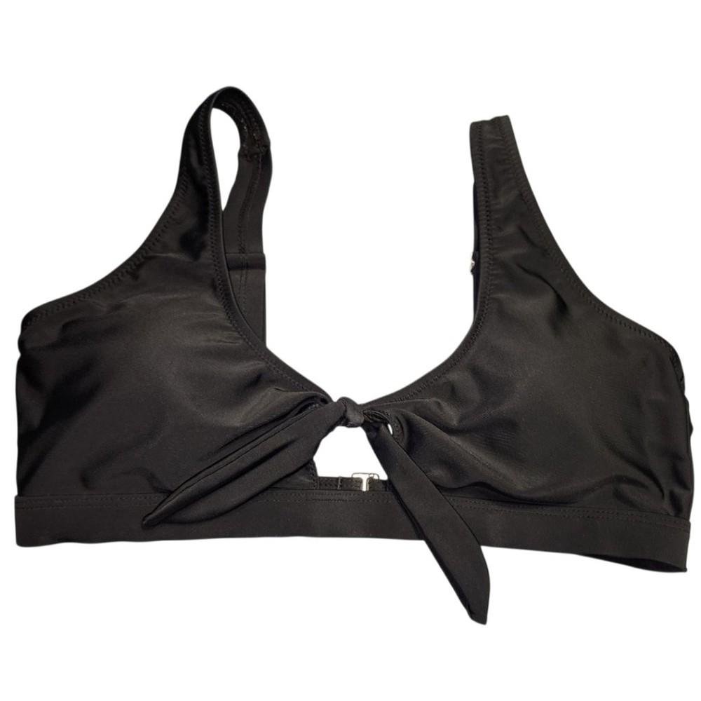 Old Navy Tie Front Black Bikini Top Size Medium
