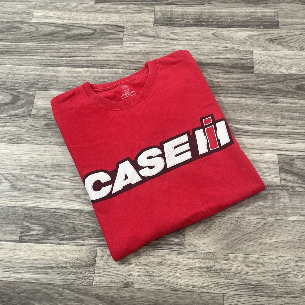 Case IH T Shirt Mens Large Red Graphic Logo Short Sleeve Farm Tee