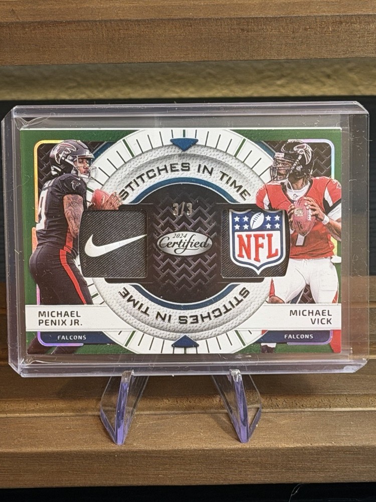 2024 Micheal Penix Jr Michael Vick Dual NFL SHIELD NIKE SWOOSH PATCH /3