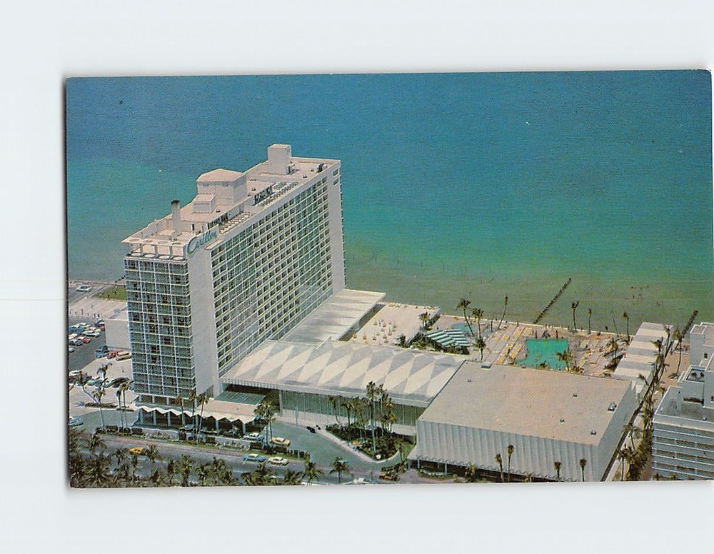 Postcard Carillon Hotel Miami Beach Florida USA North America Aerial View
