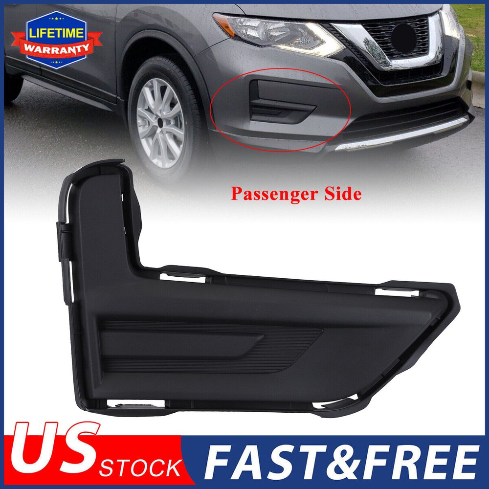 622566FL0A FOR 2017-2020 NISSAN ROGUE FRONT PASSENGER SIDE FOG LIGHT COVER BLACK