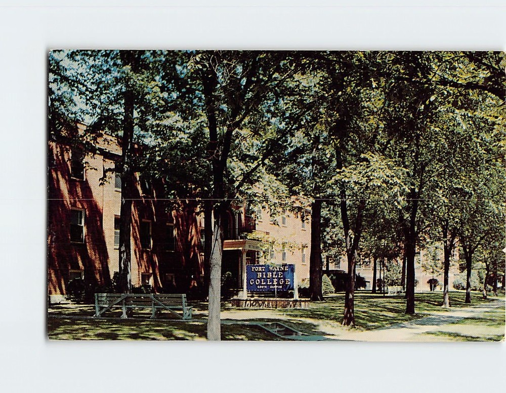 Postcard Fort Wayne Bible College Fort Wayne Indiana USA