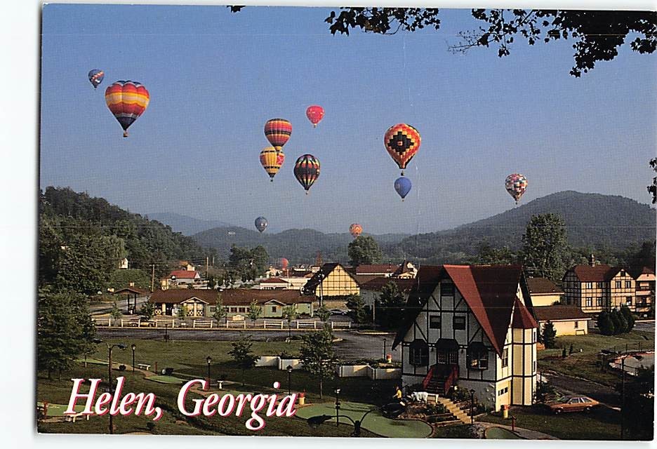 Postcard Hot Air Balloons Helen Georgia USA