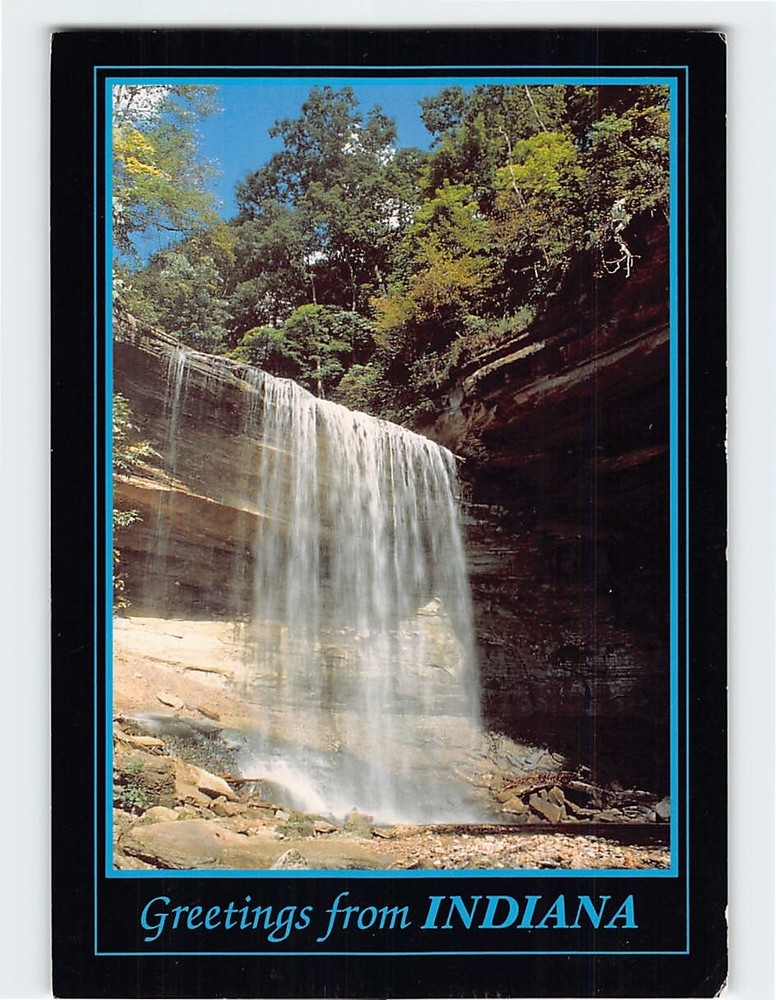 Postcard Clifty Falls Greetings from Indiana USA