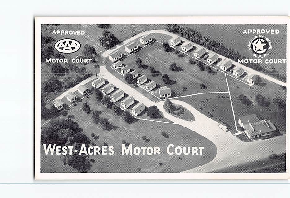 Postcard West-Acres Motor Court Fort Wayne Indiana USA North America