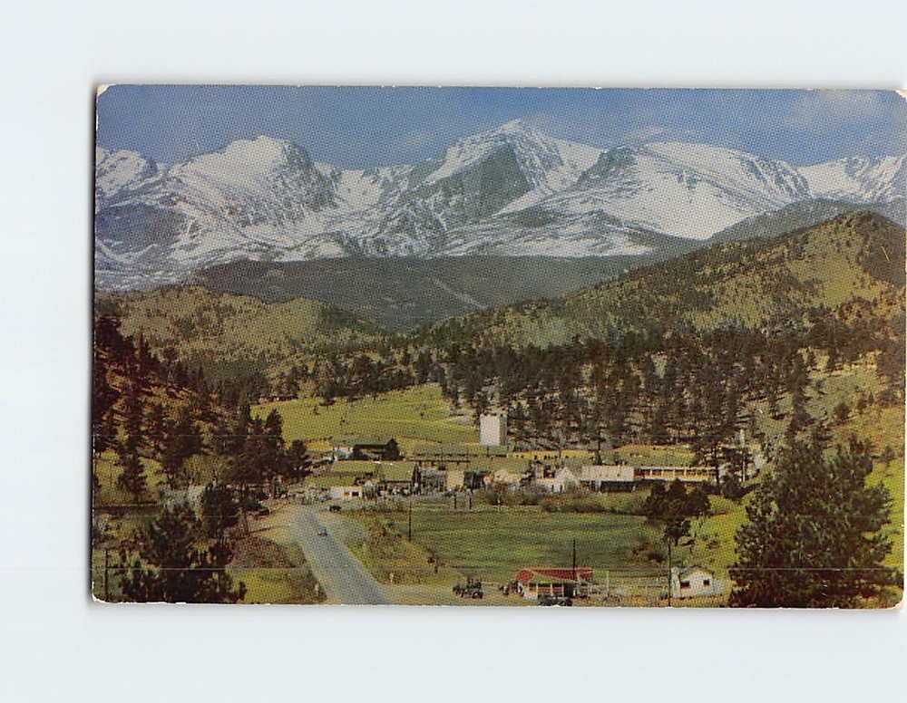 Postcard Town of Estes Park Colorado USA