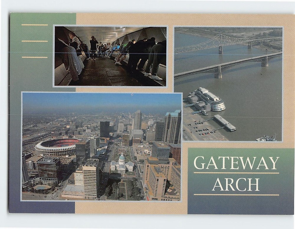 Postcard Views Seen from & in the Gateway Arch St. Louis Missouri USA