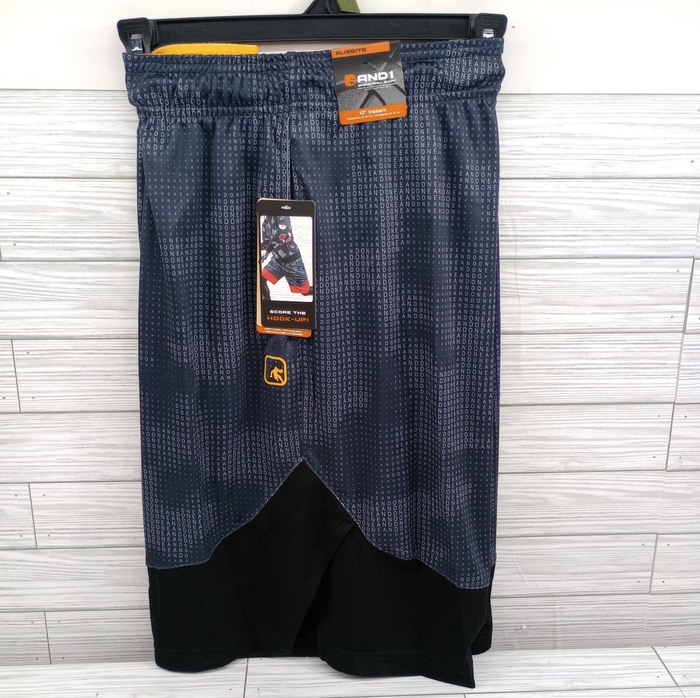 New XL And1 Mens Basketball Gym Court Shorts Adjustable Waist 10