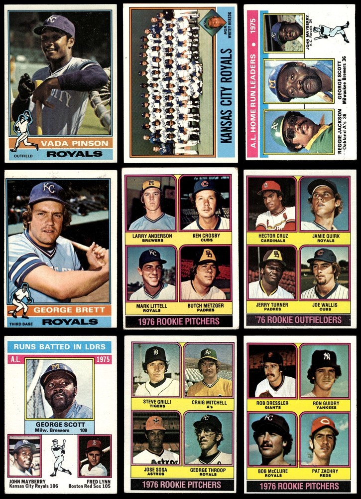 1976 Topps Kansas City Royals Team Set 3.5 - VG+ 5357617