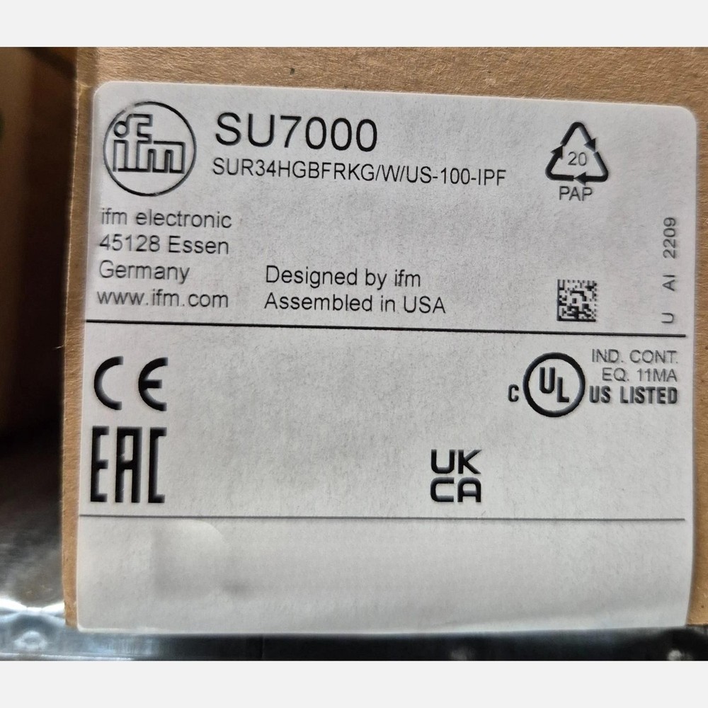 1pc New IFM SU7000 Ultrasonic Flow Sensor fast ship US Free TAX