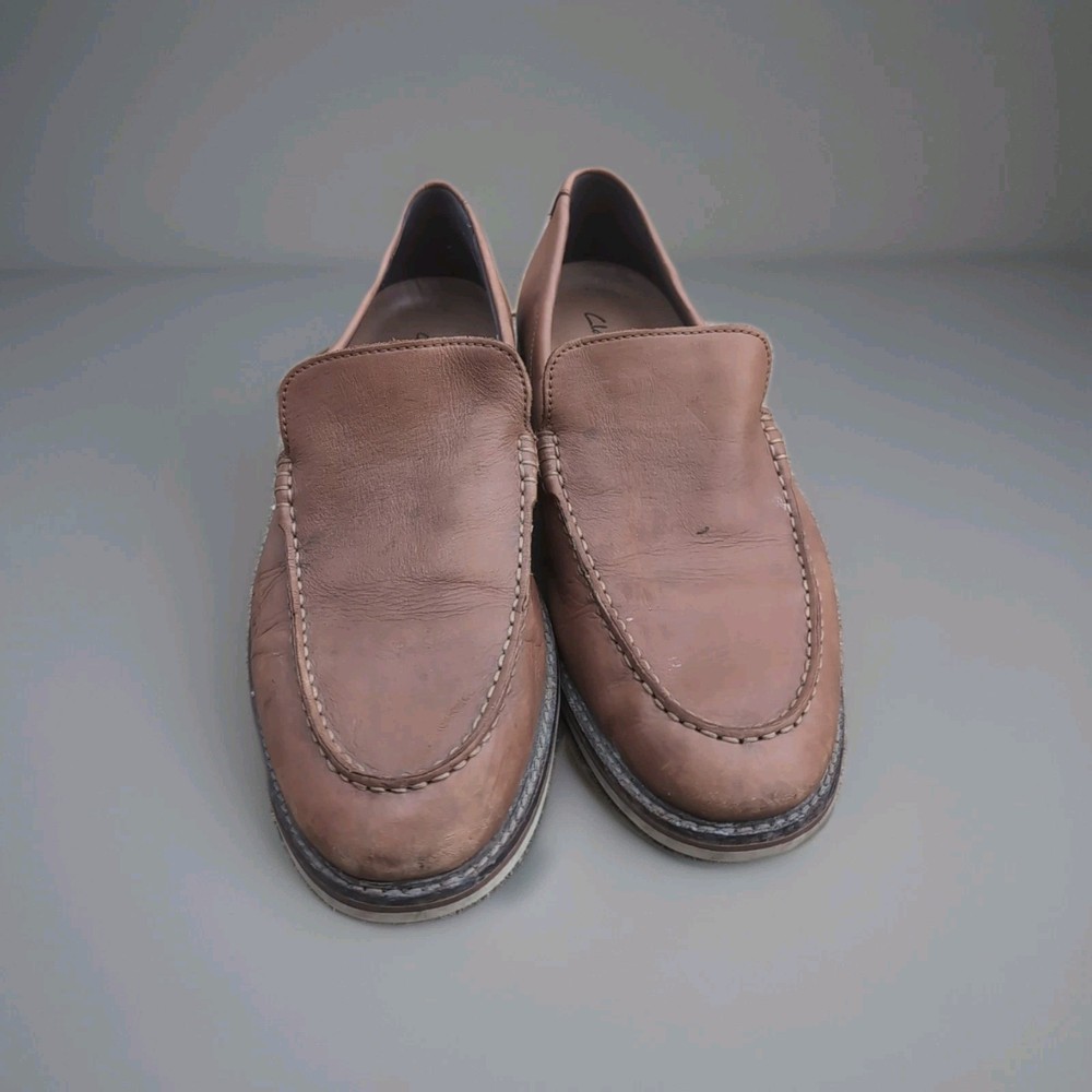 Clarks England Men's Brown Leather Loafer Driving Moccasins Shoes 10 M 87706