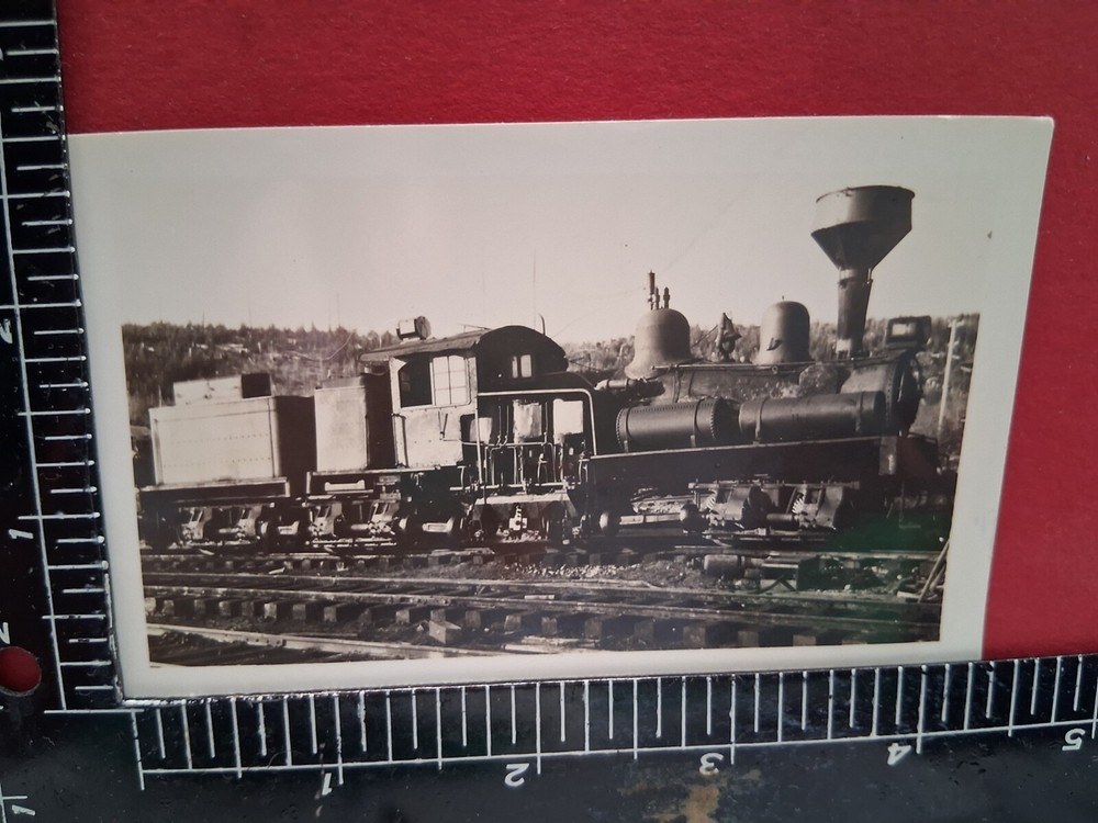 UNIDENTIFIED LOGGING COMPANY RAILROAD 3T SHAY LOCOMOTIVE #?? PHOTO 1940's
