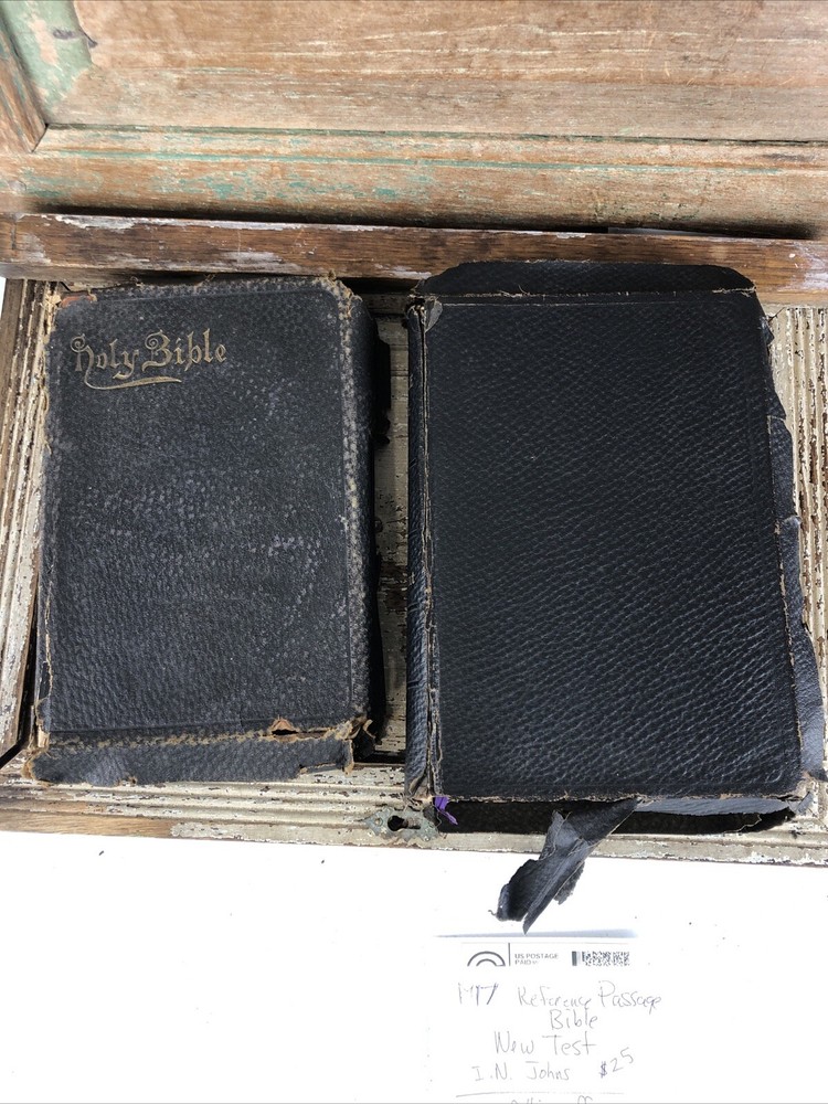 Vintage 1800s 1917 Holy Bible Reference Teachers Edition Antique SS Passage