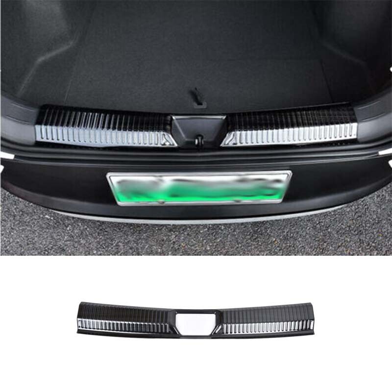1PCS Black Guard Trim Titanium Inner Rear Bumper Protector For VW ID.4 2021-2023