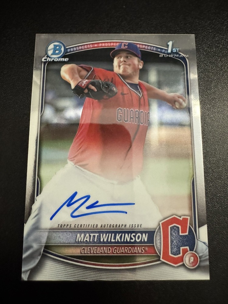 2025 Bowman Matt Wilkinson Chrome Auto Autograph 1st Prospect #CPA-MW Guardians