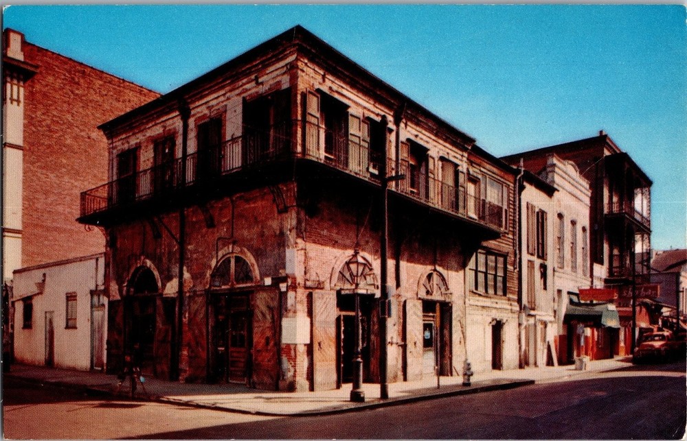 Old Absinthe House New Orleans Bourbon Street Mirro-Krome Postcard-image
