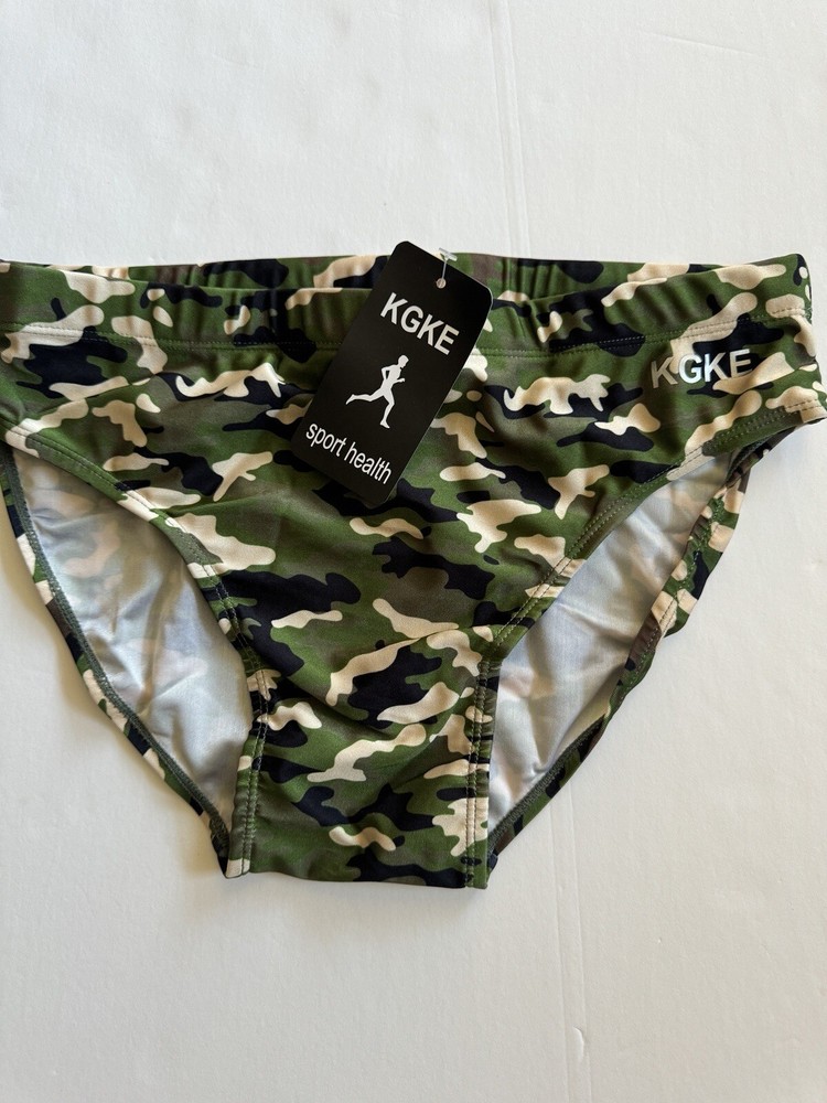 Men's Briefs Printed Swimsuit Athletic Swimwear Bathing Suit Swimming Trunks M