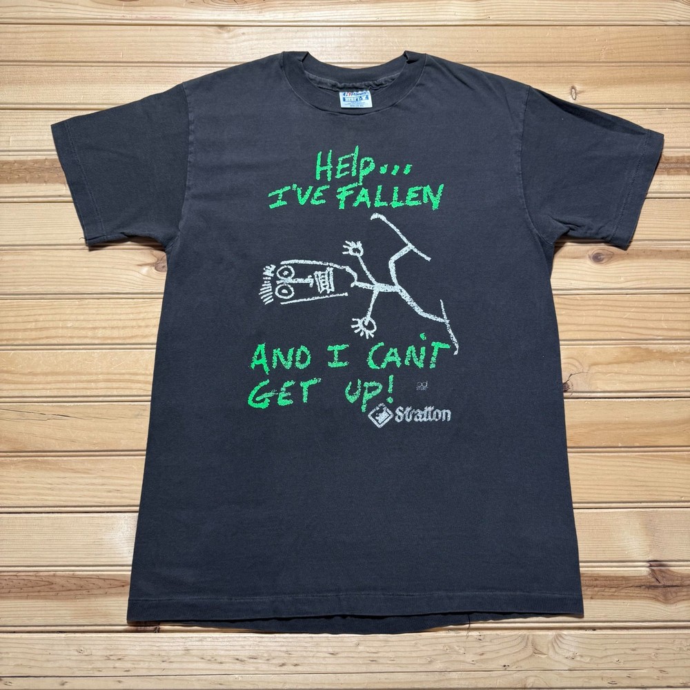 Vintage 90s Stratton Mountain Ski Resort Funny Cartoon  Graphic T-Shirt - Medium