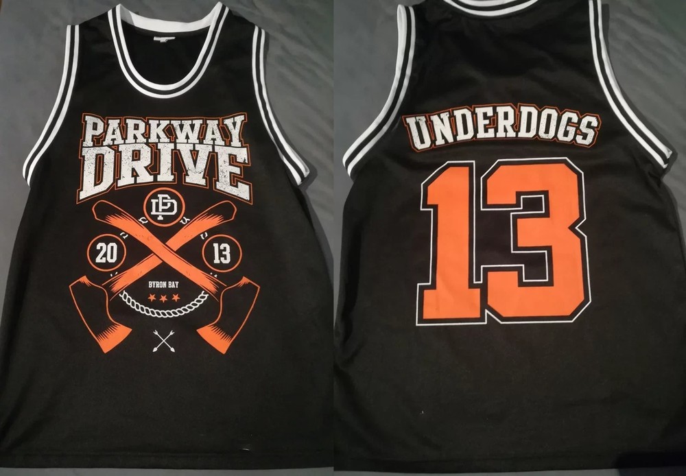 New  Parkway Drive Underdog basketball Jersey Polyester All Sizes CO459