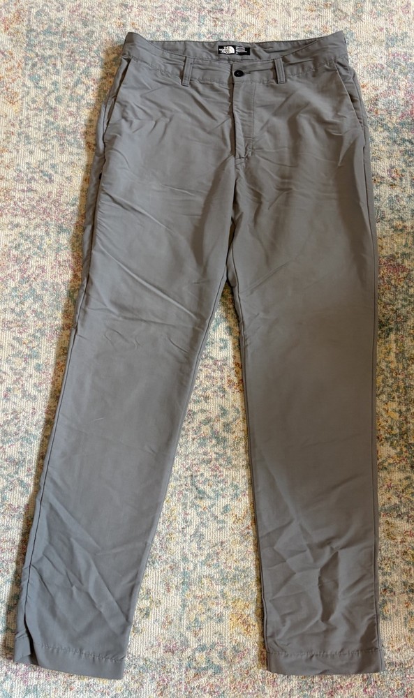 Men’s Sz 34 The North Face Athletic Hiking Solid Grey Pants
