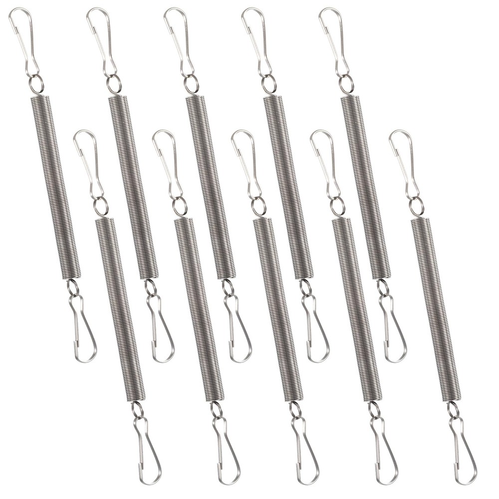 10 Pcs Extension Spring with 2 Clips for Rabbit Water Bottles Metal Wire Cage...