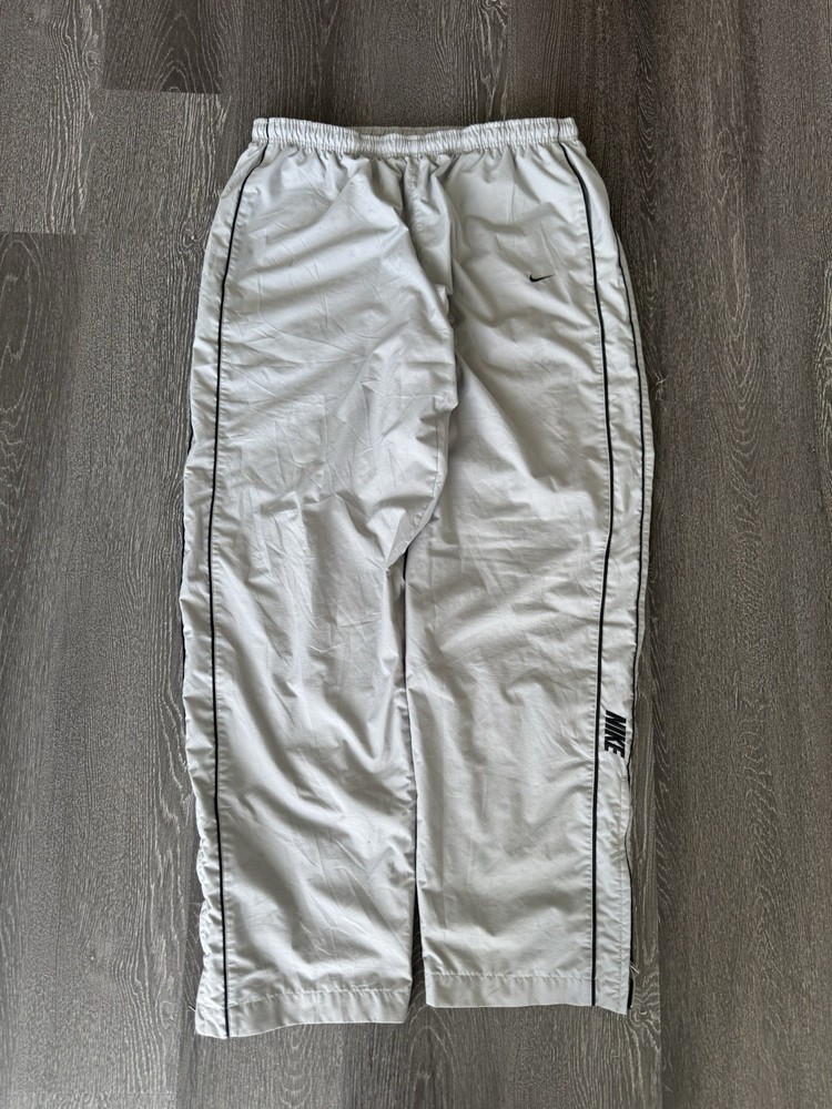 Y2K Nike Track Pants Mens XL Grey Mesh Lined Baggy Windbreaker Loose Skater EUC