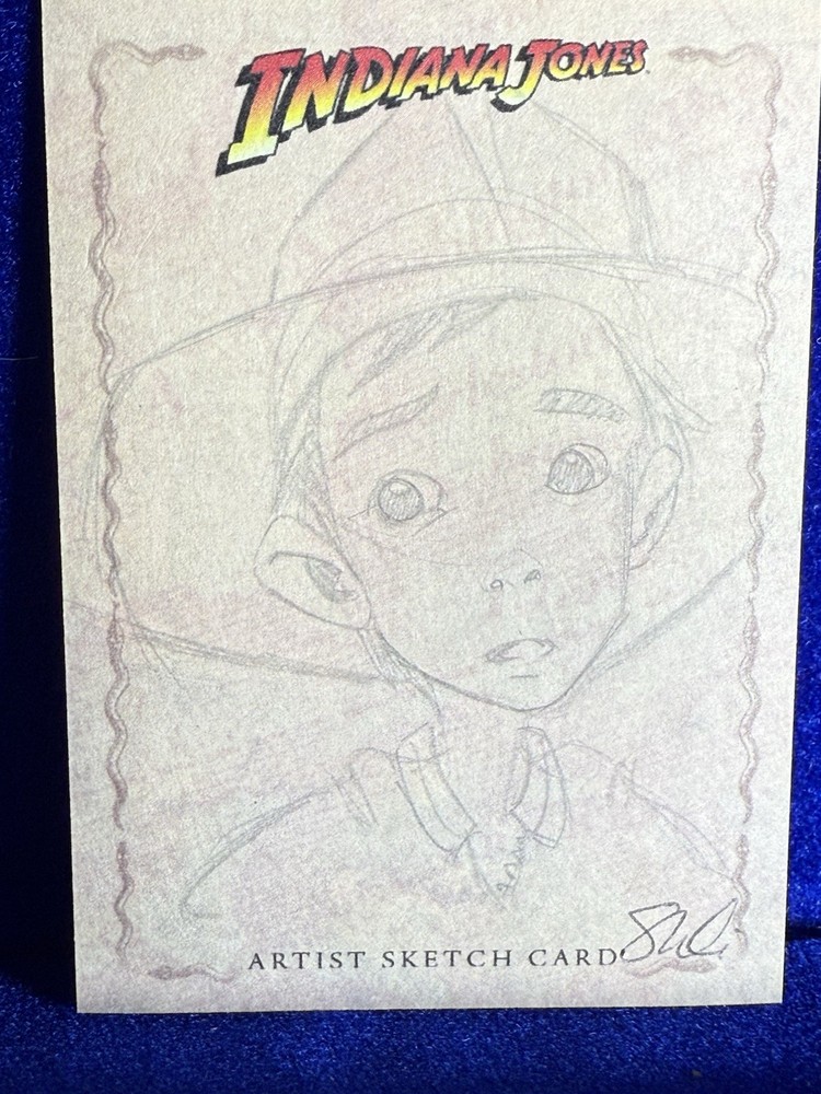 Indiana Jones Heritage Sketch Art Card 2008 Short Round! Temple Of Doom