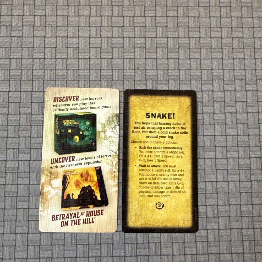 Betrayal at House On the Hill Snake! Promo Card