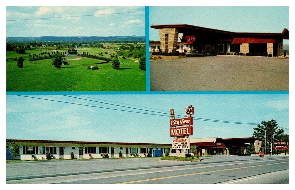 Williamsport PA Pennsylvania City View Motel Multi-View Chrome Postcard