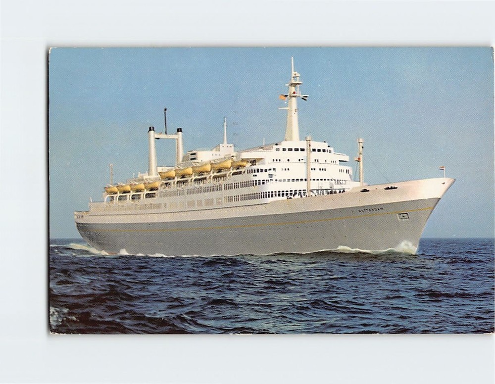 Postcard Holland America Line Flagship Rotterdam Netherlands