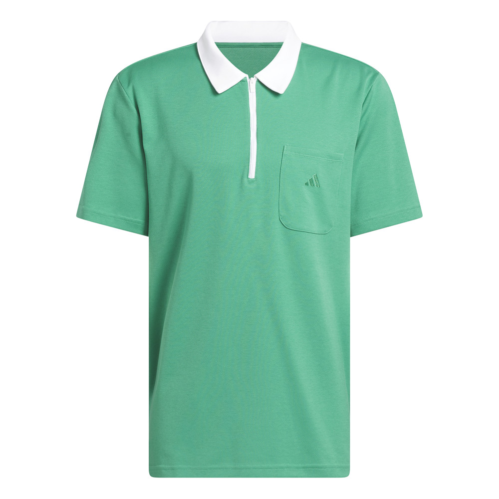 adidas Essentials QuarterZip Short Sleeve Polo Shirt Mens Size XL  Casual Tops J