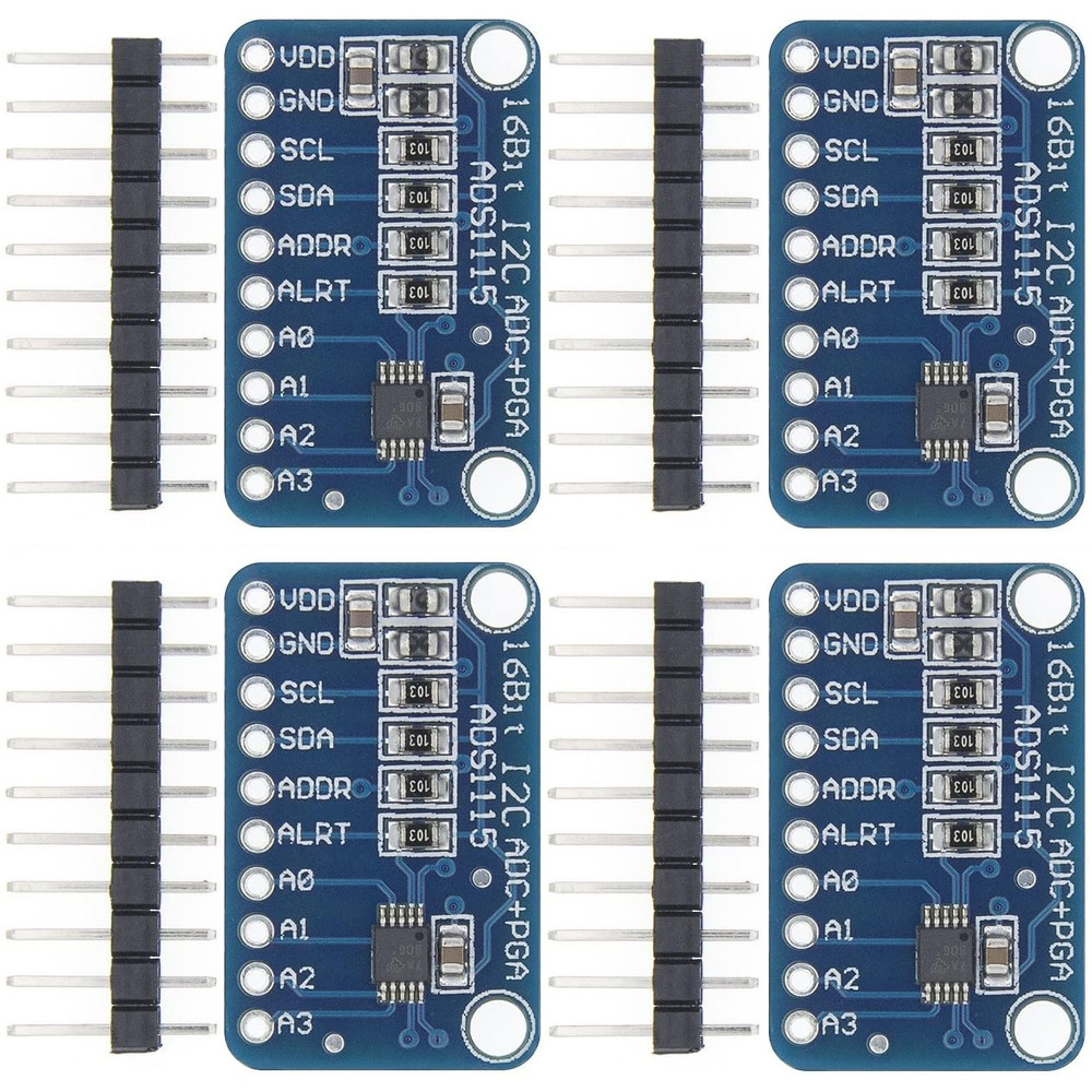 4Pcs ADS1115 16 Bit 16 Byte 4 Channel I2C IIC Analog-To-Digital ADC PGA