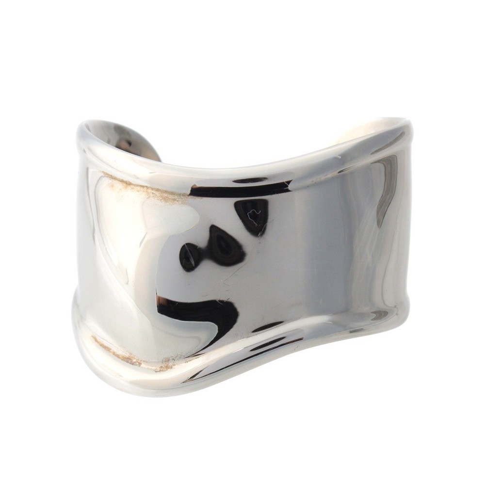 Tiffany & Co.  Bone Cuff Ruthenium Elsa Peretti Bracelet Bangle Silver 92090
