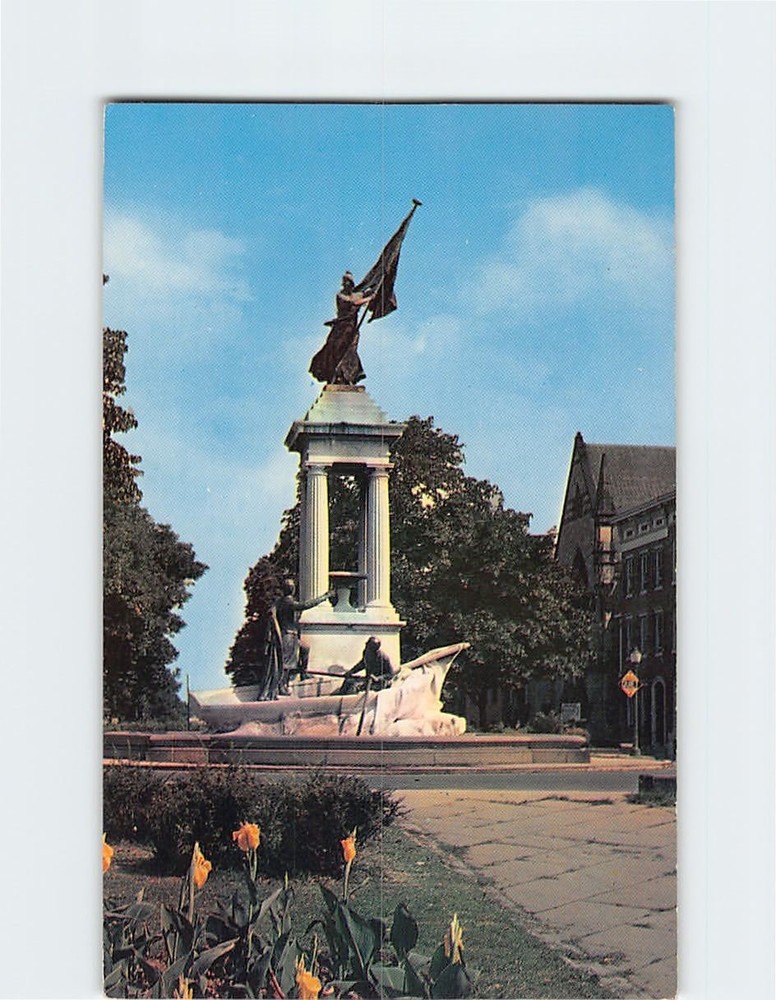 Postcard Francis Scott Key Monument Eutaw Place Baltimore Maryland USA