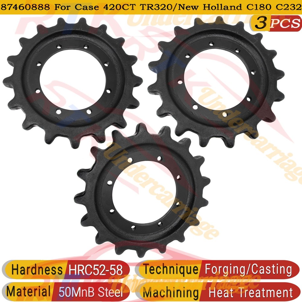Drive Sprocket 17 Teeth For New Holland C178 C180 LT185/Case TV380 420CT 3pcs.