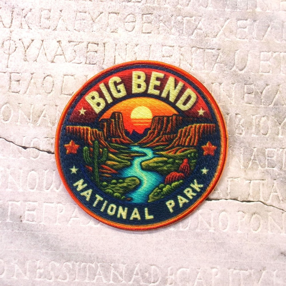 Explore Big Bend National Park with Iron-On Nature Souvenir Travel Patch